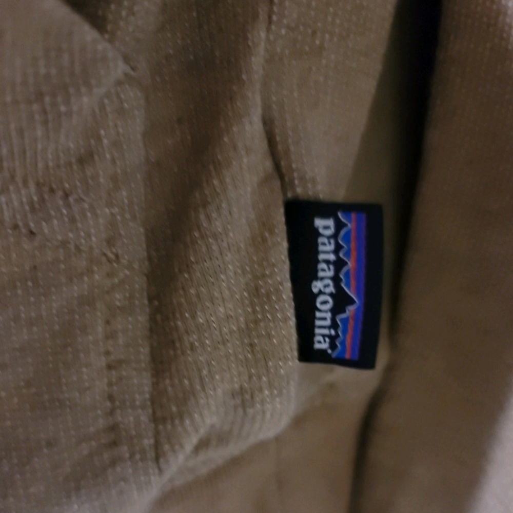 Patagonia Men's Heathered Tan Mountain Logo Organic Cotton Hoodie Size XS Unisex - Picture 3 of 6